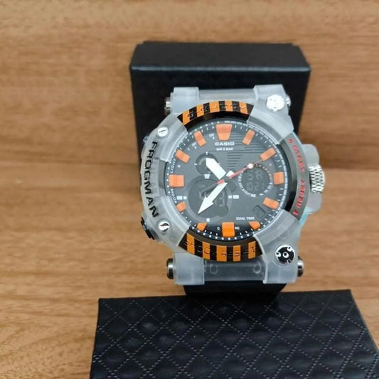 ⌚ Casio G-Shock Frogman Transparente - Dual Time