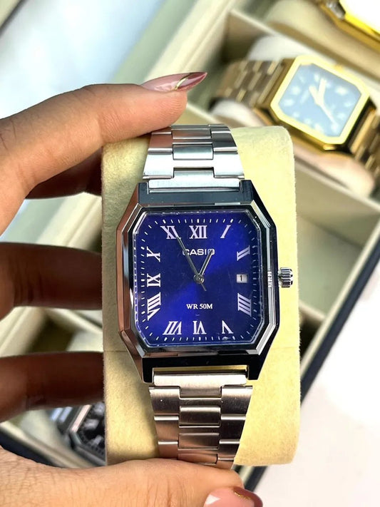 ⌚Relógio Casio Analógico Masculino MTP-B145D-2AV - Azul e Prata