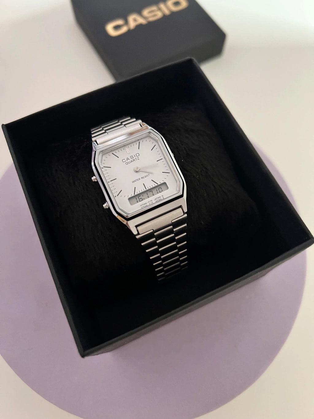 ⌚Relógio Casio Vintage AQ-230 Silver - Analógico e Digital