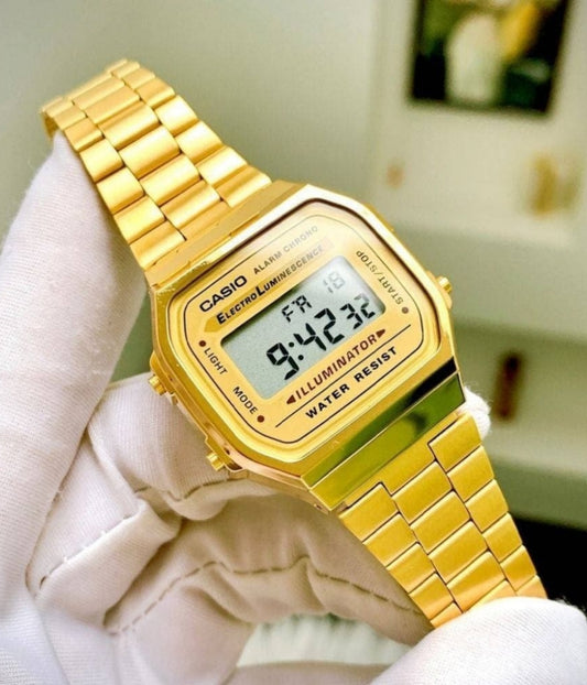 ⌚Relógio Casio Vintage A168WG-9WDF Dourado - Clássico e Elegante
