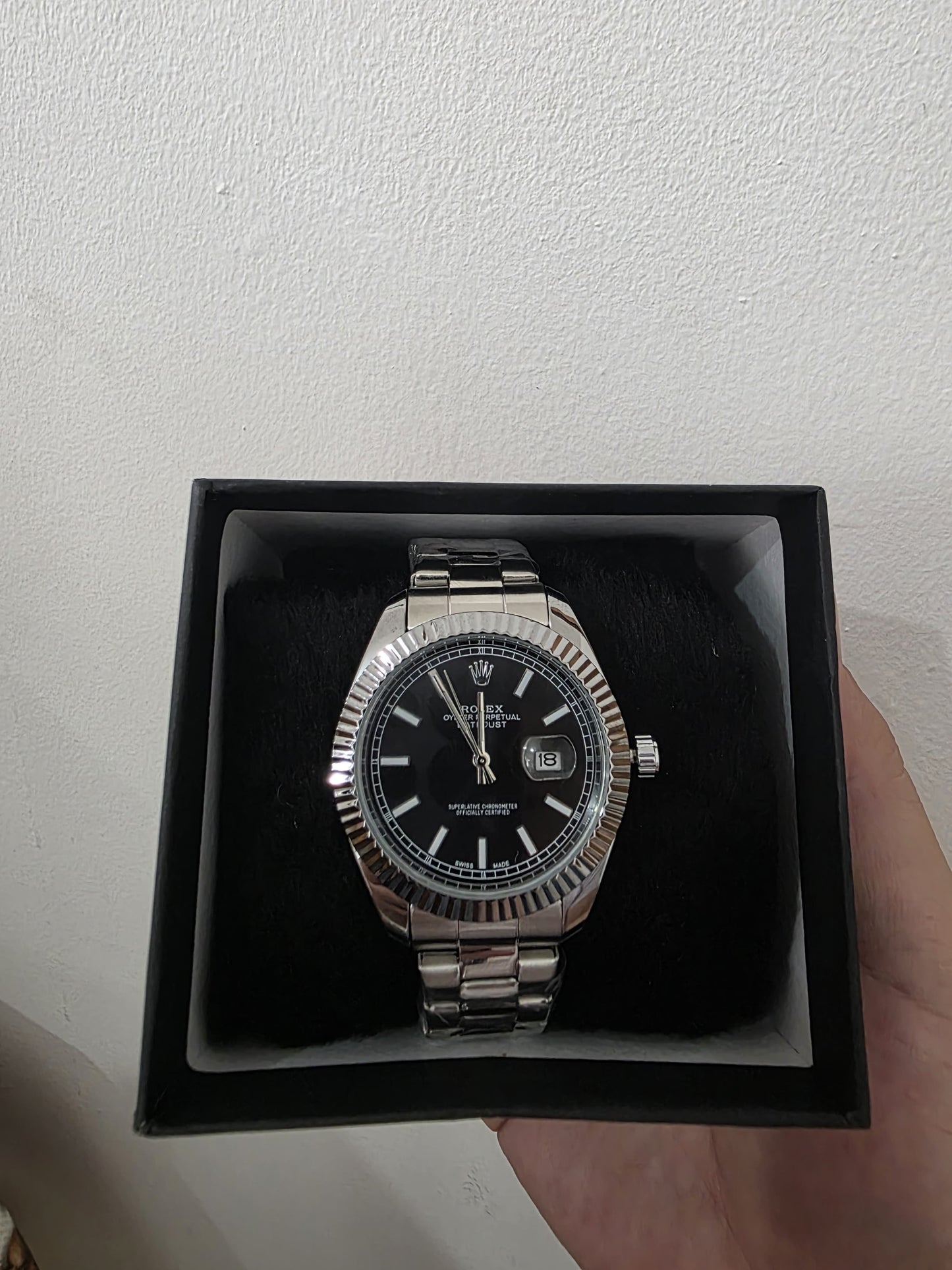 🖤 Relógio Homage Prata - Estilo Clássico Luxo com Mostrador Preto