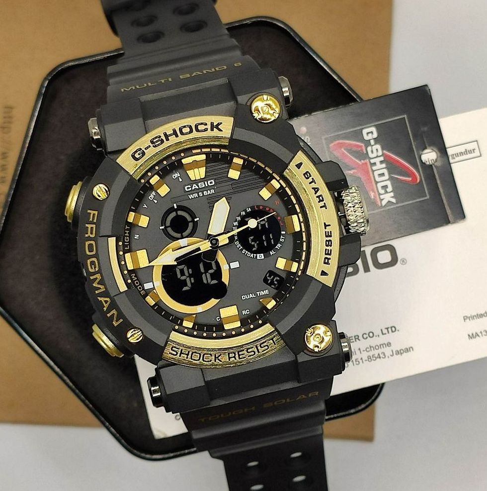 RELÓGIO CASIO G-SHOCK FROGMAN Edição Premium Black & Gold