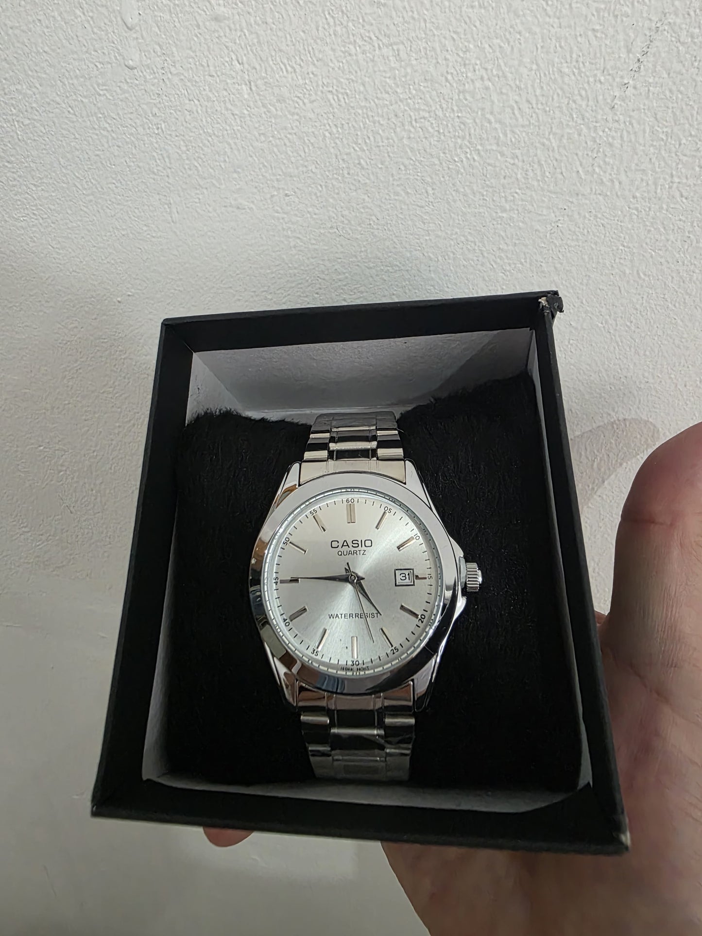 💎 Relógio Clássico Masculino Prata (Aço Inoxidável) - Mostrador Claro e Data