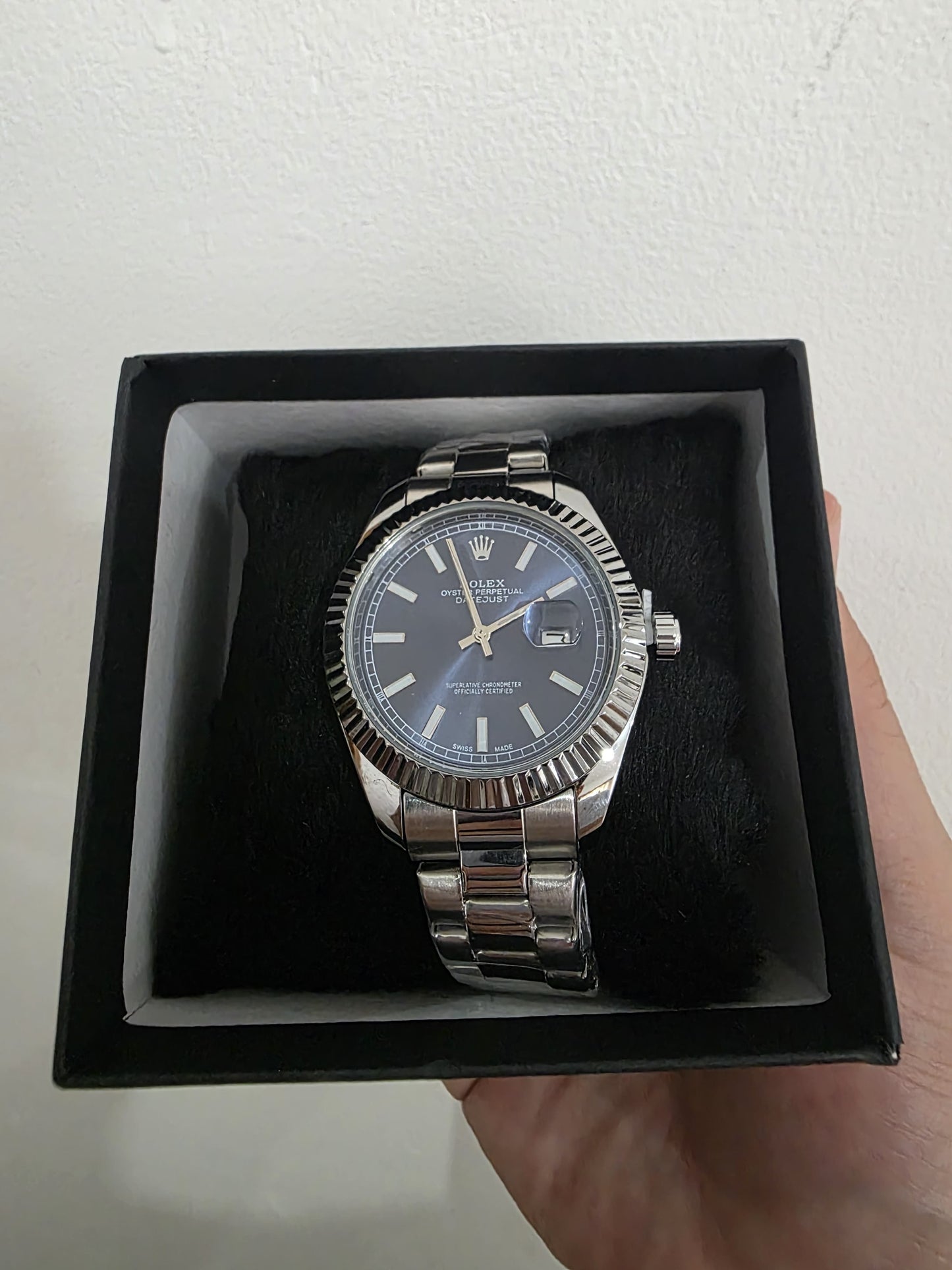 💎 Relógio Estilo Datejust (Homage) - Pulseira Aço e Aro Fluted