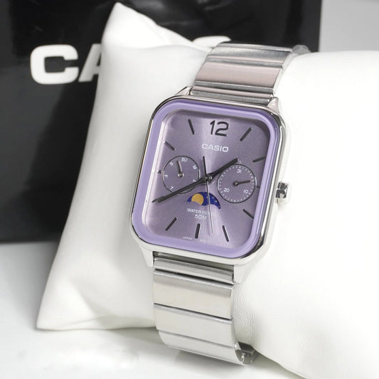 ⌚Relógio Casio Feminino LTP-M600D-6A - Analógico Quadrado Lavanda