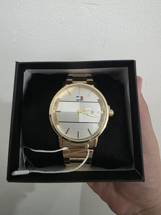 👑 Relógio Masculino Dourado Luxo - Elegância e Estilo Clássico ⌚