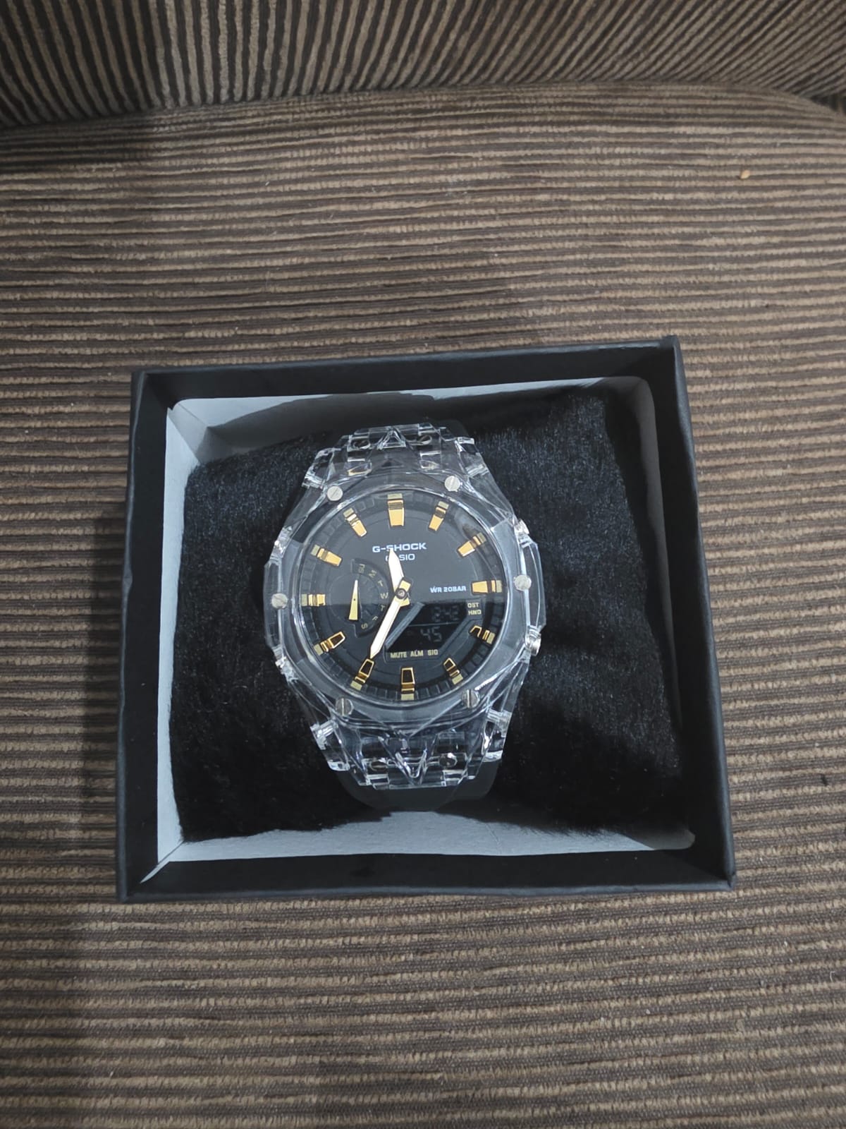 👻 Relógio G-SHOCK Transparente (Skeletized) - Ana-Digi com Mostrador Preto